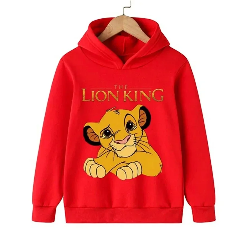 Kids Cartoon Animal King Graphic the Lion Simba Hoodies Cartoon Boys Girls Printed Sweatshirt Children Tops Long-sleeve Clothes