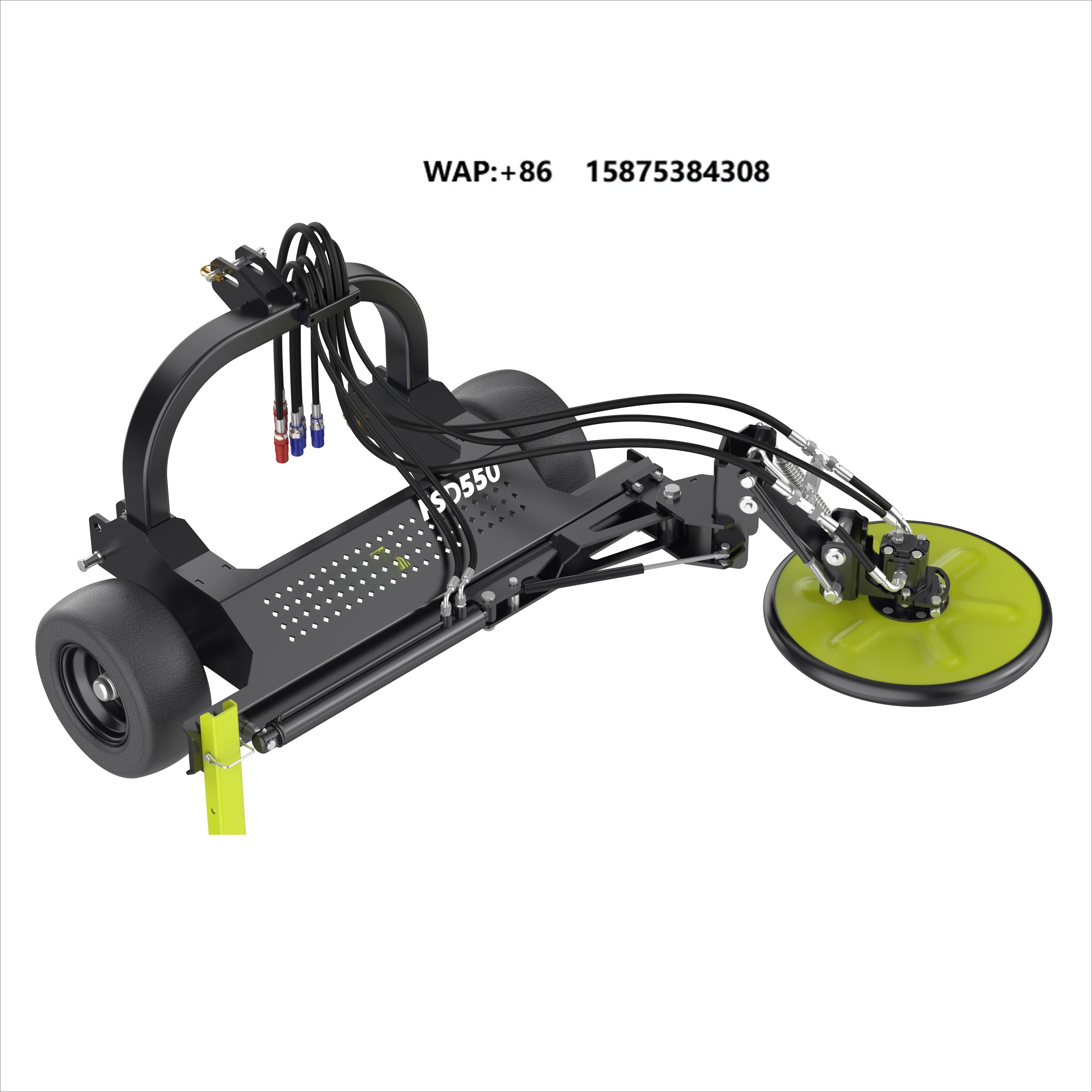 AWON FSD550 Grass Cutter Mulcher Rotary Side Trim Mower Side Shift Disc Mower Lawn Mower for Small Tractor