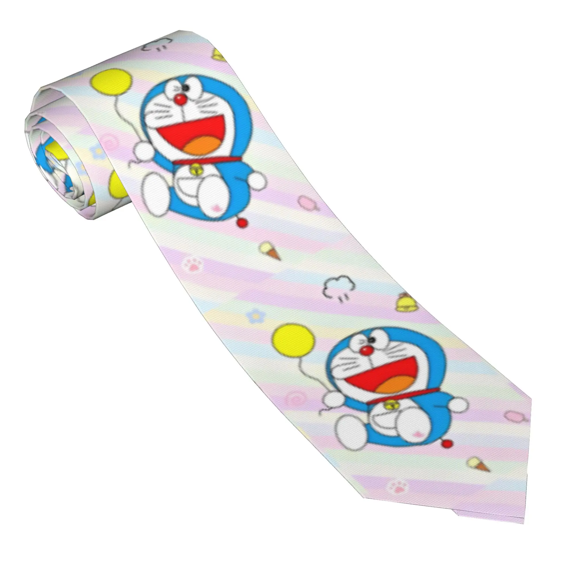 Necktie Doraemon D-Doraemons Unisex Slim 8 cm Classic Neck Ties Cartoon for Men Shirt Accessories Cravat Wedding Cosplay Props
