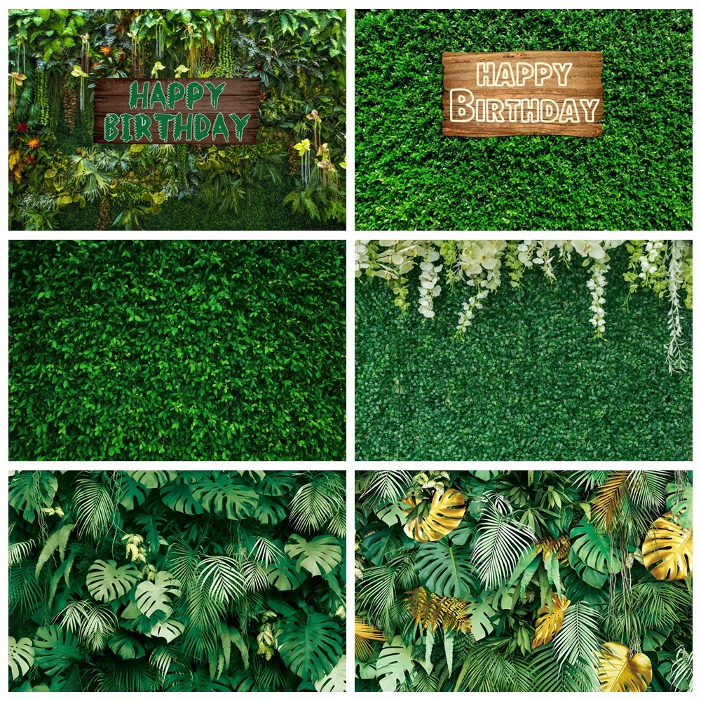 

Green Screen Leaves Backdrop Flower Tropical Jungle Leaf Wall Grass Baby Shower Birthday Wedding Photography Background Props