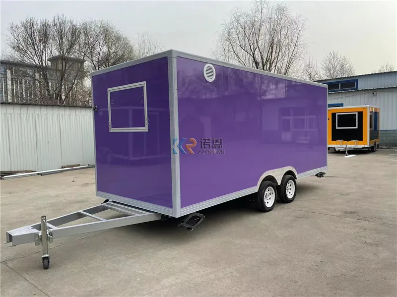 12ft Fully catering Equipped Food Truck hot dog food cart USA Customized Food Trailer With Full restaurant Kitchen Equipments