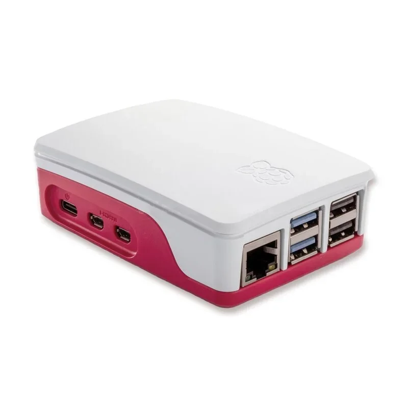 Official Raspberry Pi 5 Case Red White ABS Shell with Fan Support Cluster Stacking for RPI 5 P