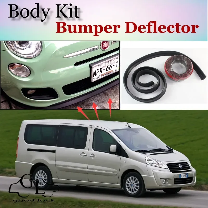 Bumper Lip Deflector Lips For Fiat Scudo MK2 2007~2012 Front Spoiler Skirt For TopGear Friends Tuning / Body Kit / Strip