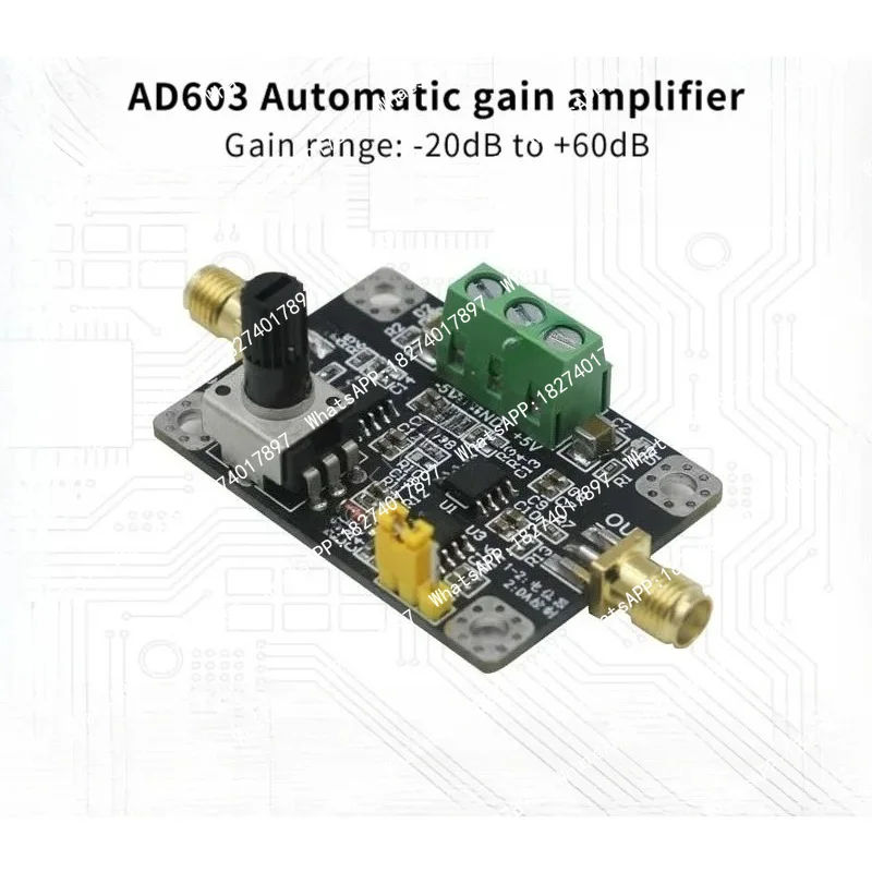 AD603 AGC Automatic gain Amplifier module Manually /DA program control adjust the gain factor 12M bandwidth