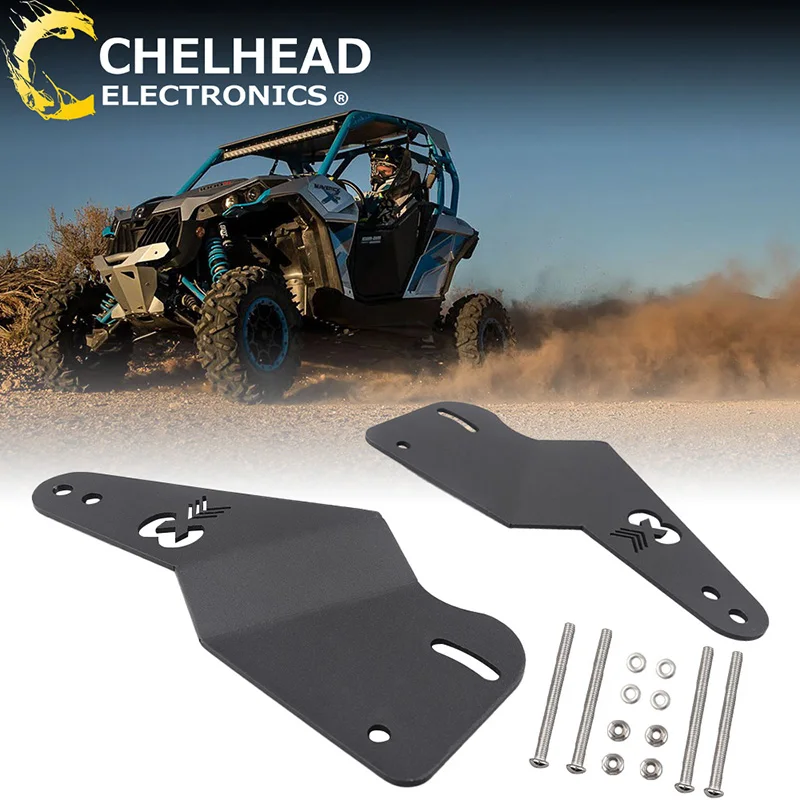 50'' gebogene gerade LED-Lichtleiste Dachhalterung UTV obere Windschutzscheiben-Dachhalterung für Can-am Maverick X3 2017-2025 – Detail 1