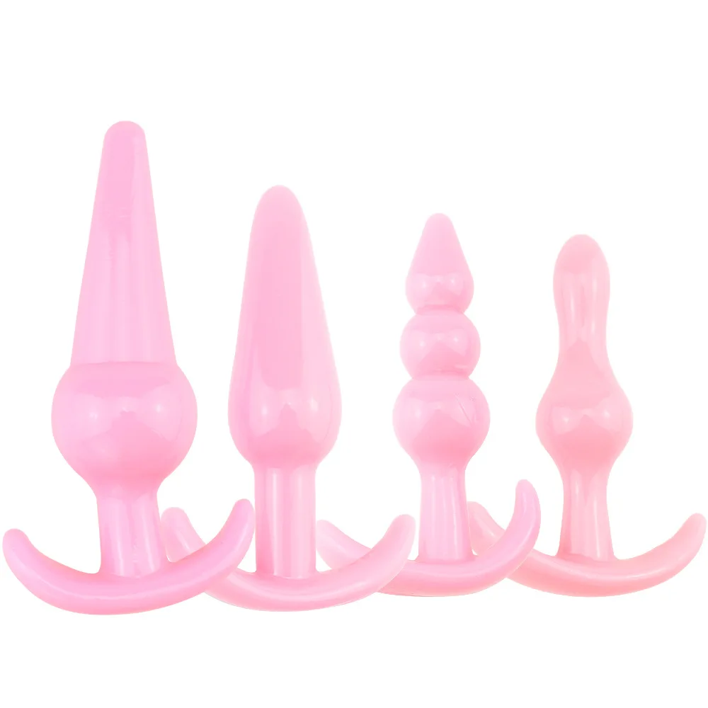 4 pz/set Silicone Butt Plug Dildo masturbazione Anals Plug Plug vaginale per diverse dimensioni giocattoli adulti del sesso donna uomo dilatatore