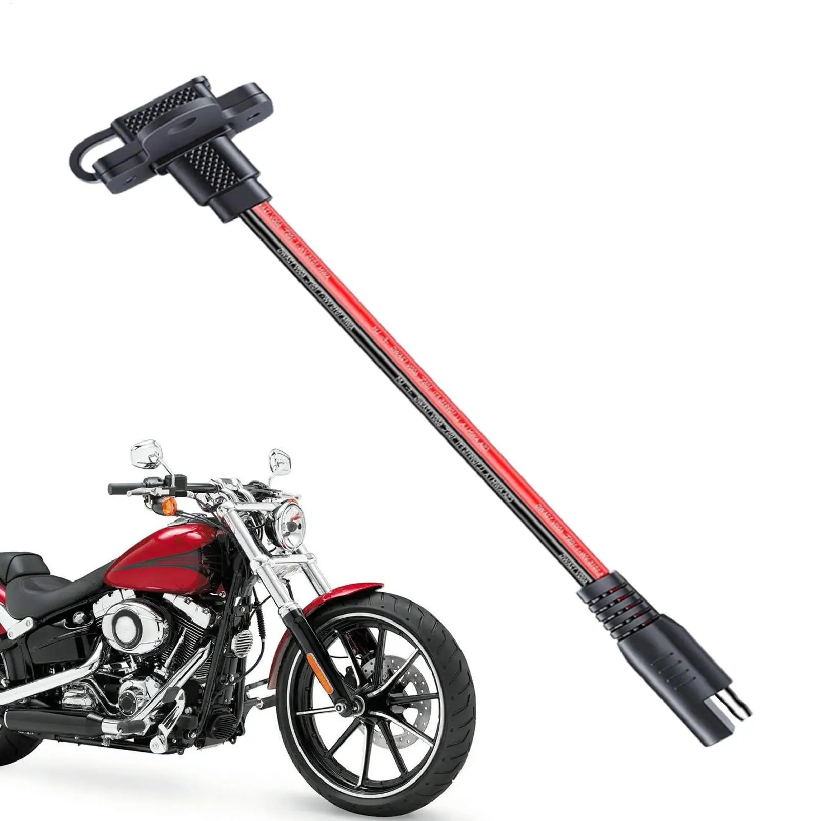 Motorcycle Battery Charger Bracket Copper Wire Waterproof with Screws Motorcycle Battery Charger Bracket Port Mount