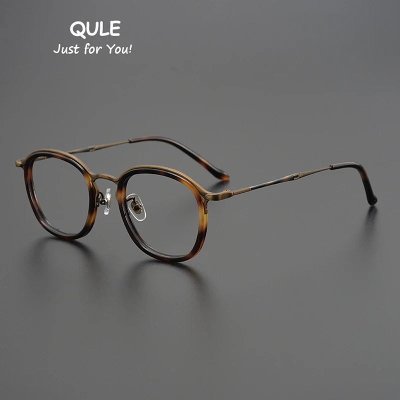 

Retro Acetate Tortoise Glasses Frames Men Myopia Reading Progressive Square Eyeglasses Women Chic Handmade Prescription Eyewear