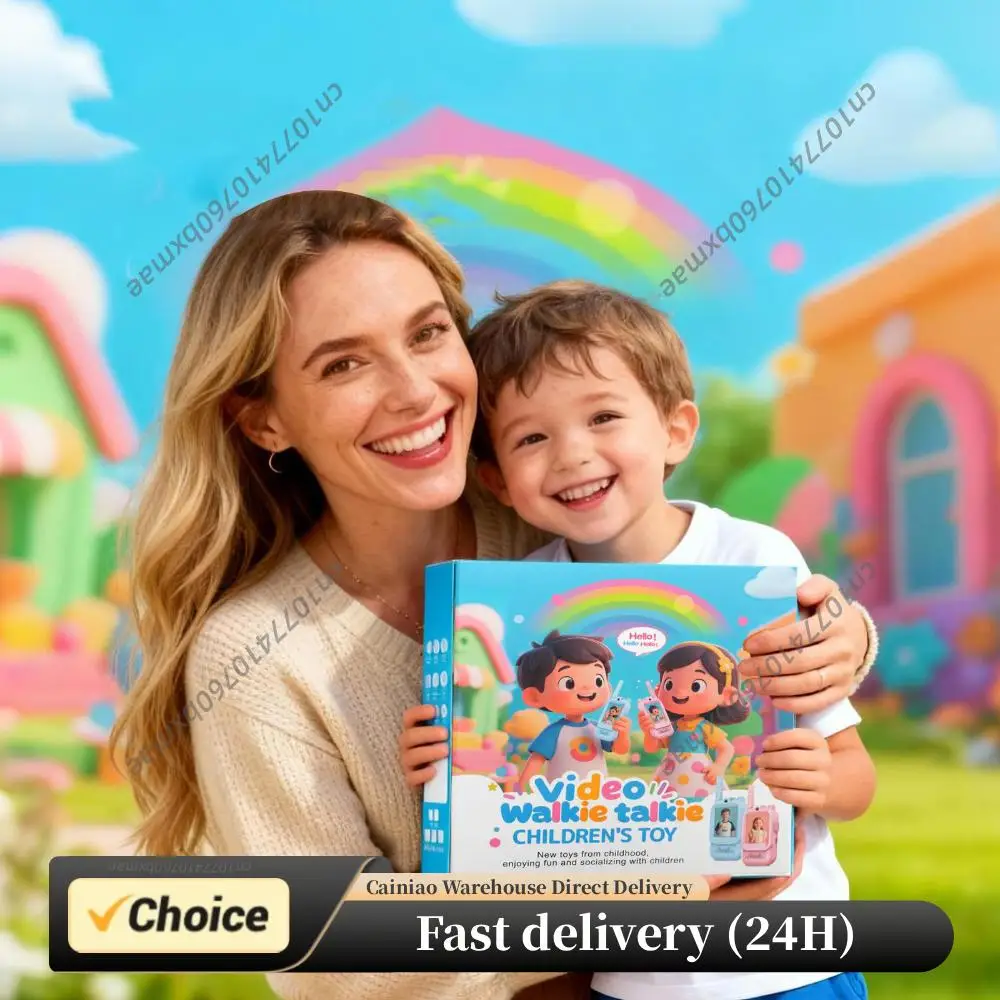 

Детский видеомобильный рация-комплект (2 шт.), перезаряжаемые, для игр в помещении и на улице, с 2-дюймовым экраном, мультяшный дизайн, подарки на Рождество и День рождения