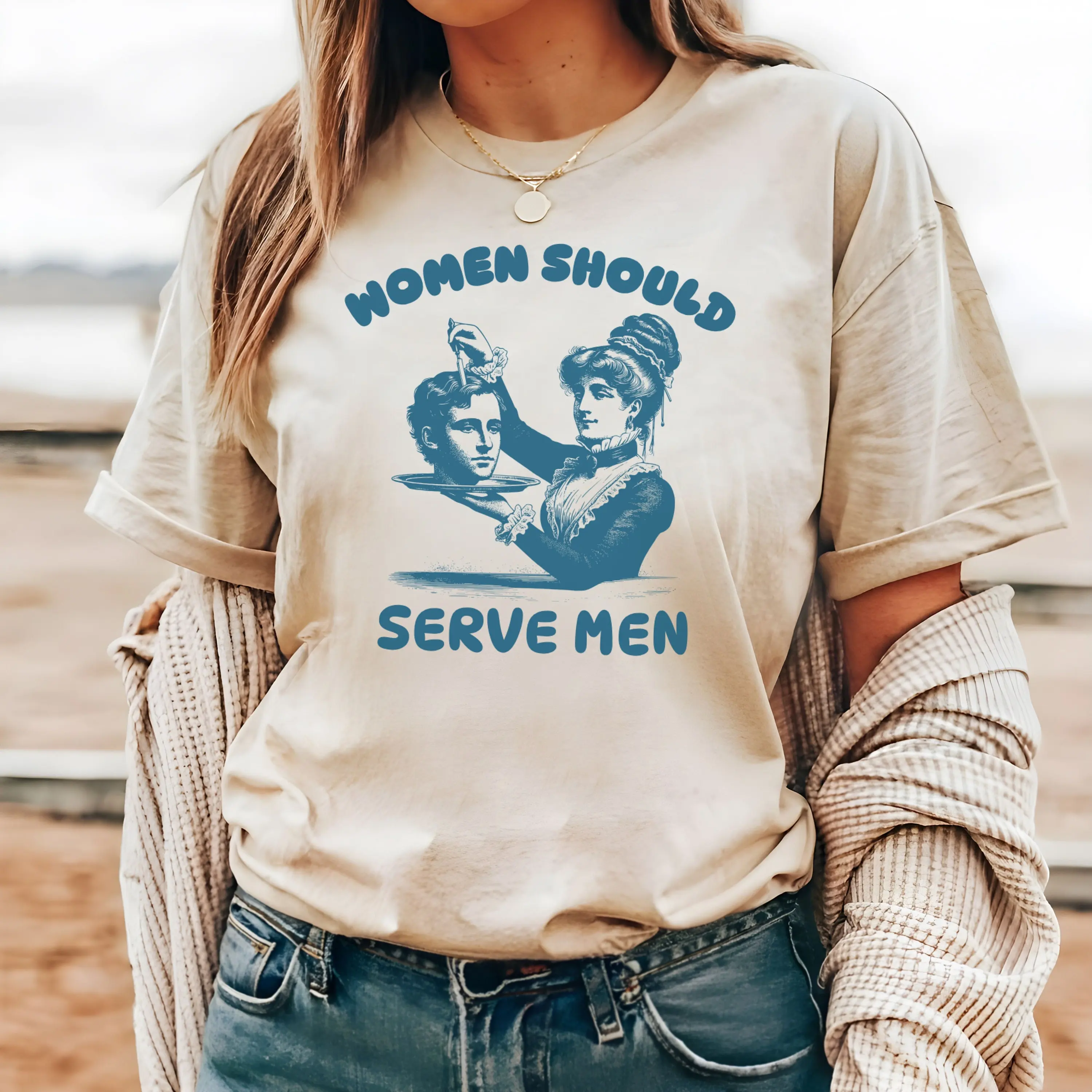 Unhinged Feminist T Shirt Funny Misandry Women Should Serve Men Smashing Patriarchy Ironic For Her