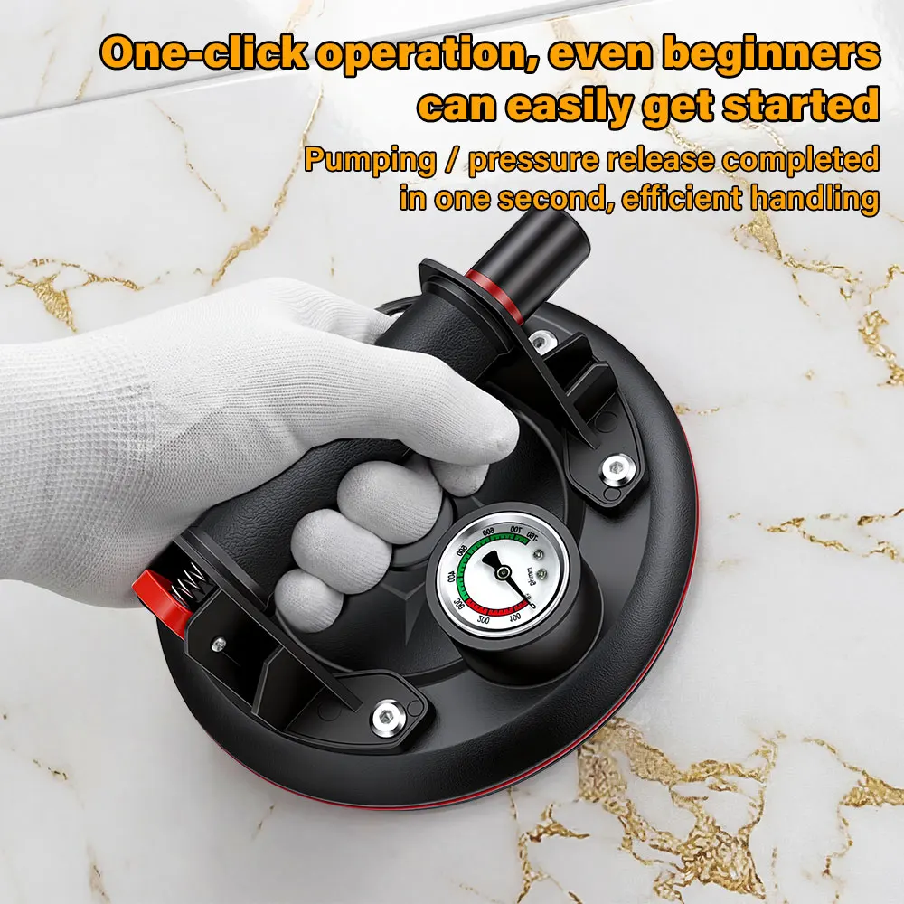 

Heavy Duty 8 Inch Vacuum Suction Cup 250 Kg Carrying Capacity Manual Lifting Lifter for Granite Tile Glass