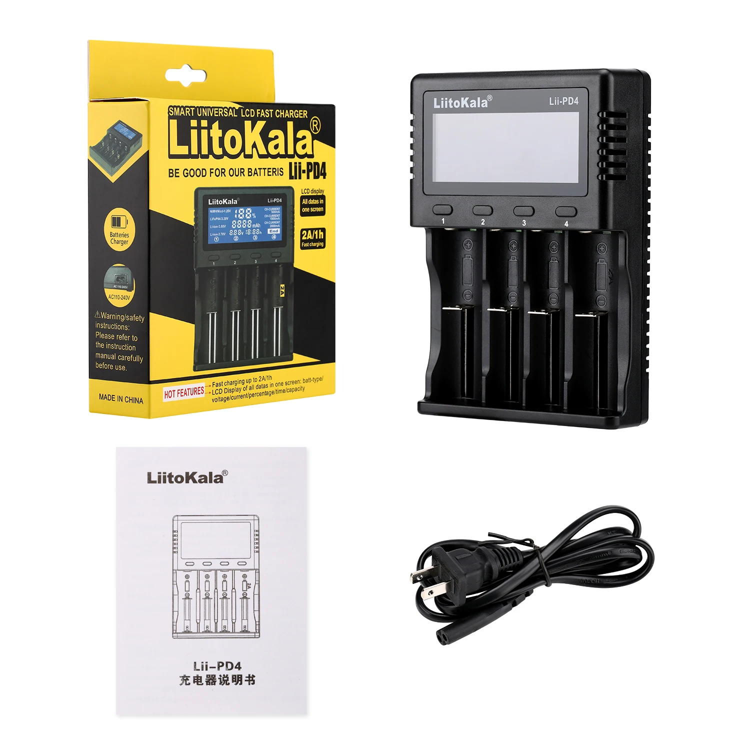 LiitoKala Lii-PD4 Lii-PD2 Lii-402 Lii202 Lii100 18650 Carregador Universal Carregador Inteligente para 26650 18650 21700 18500 A