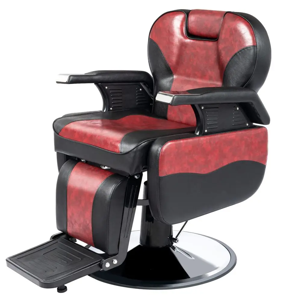

Barber Chair Red Heavy Duty Reclining, All Purpose Hydraulic Salon Chairs for Hair Stylist, Barbershop Beauty Spa Shampoo Tatto