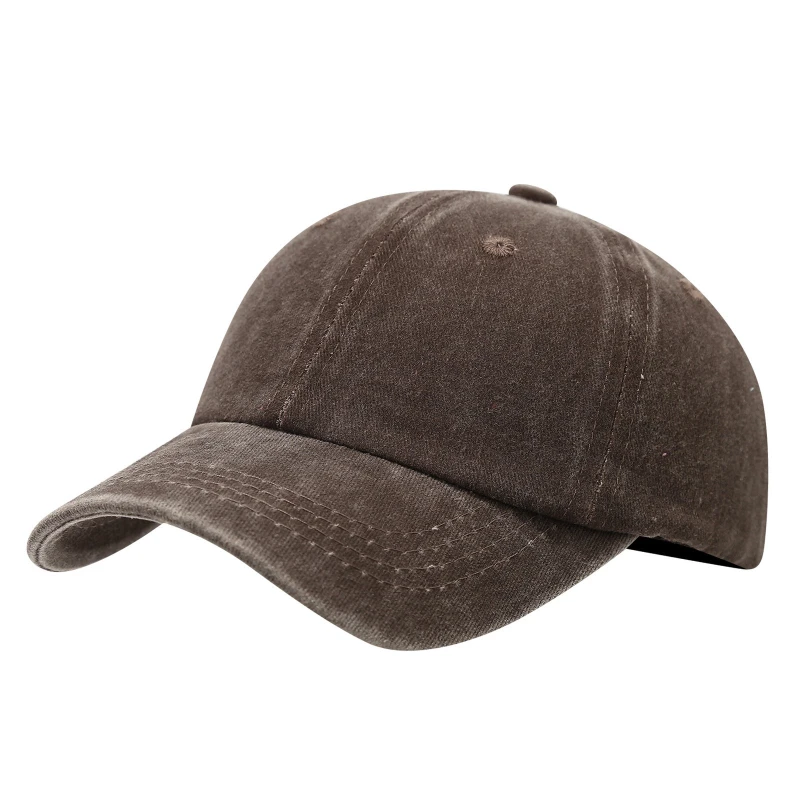 High-quality Custom-made Hats 100% Cotton Washed Baseball Cap Soft Breathable Snapback Hat for Men Women Casual Daily Wear
