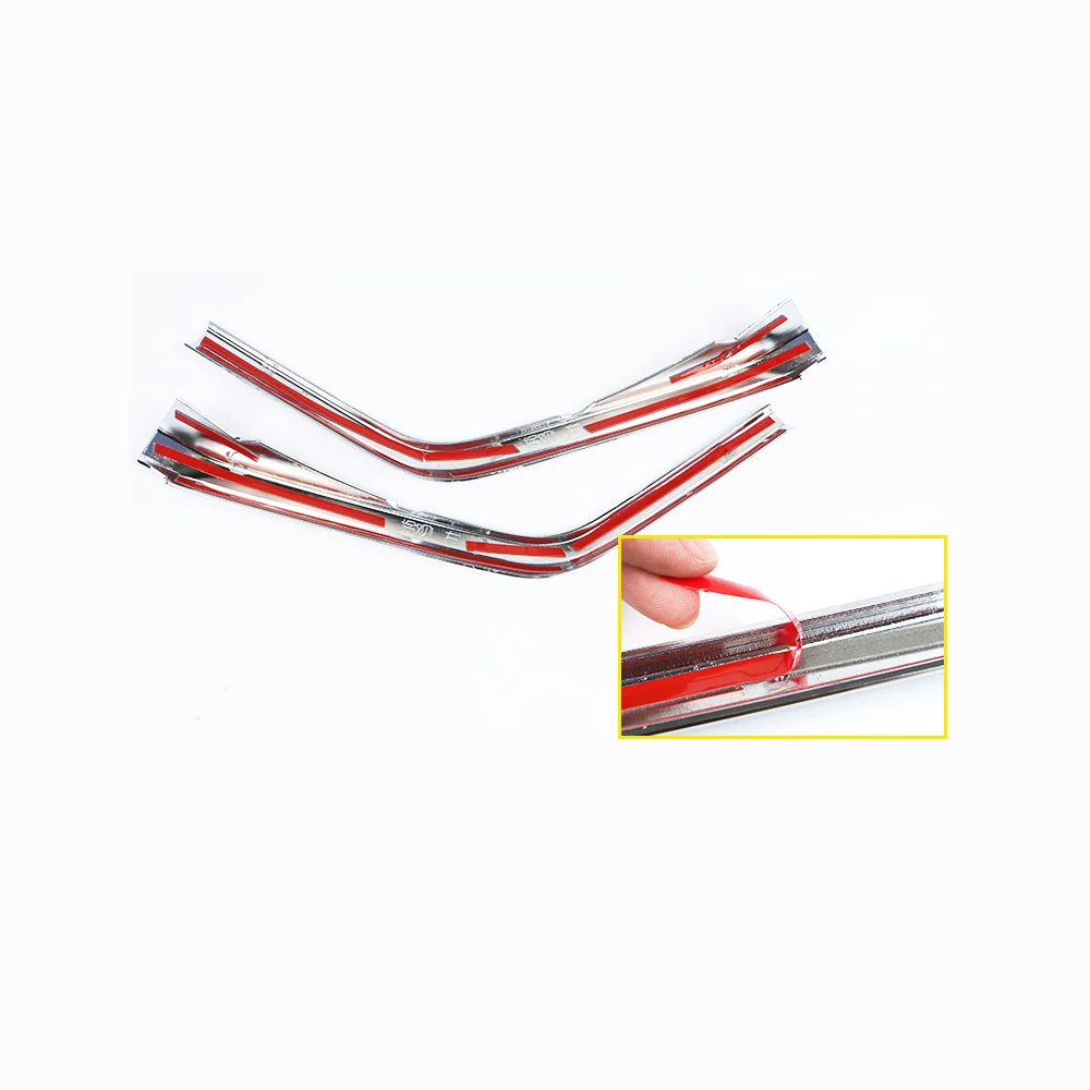 ABS Chrome For Volkswagen VW Tiguan MK2 2017-2020 Car Front Grille Grill Decorative Strips Cover Trim Styling Accessories 2PCS