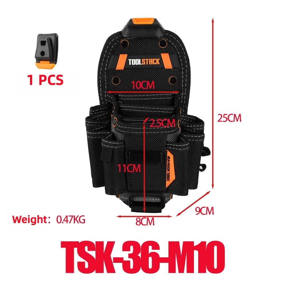 TOOLSTACK Techniker-Tasche Mehrfach-Taschenfach Robuste Schnell-Hängetasche Schraubendreher- & Zangen-Organizer für Elektriker – Detail 8