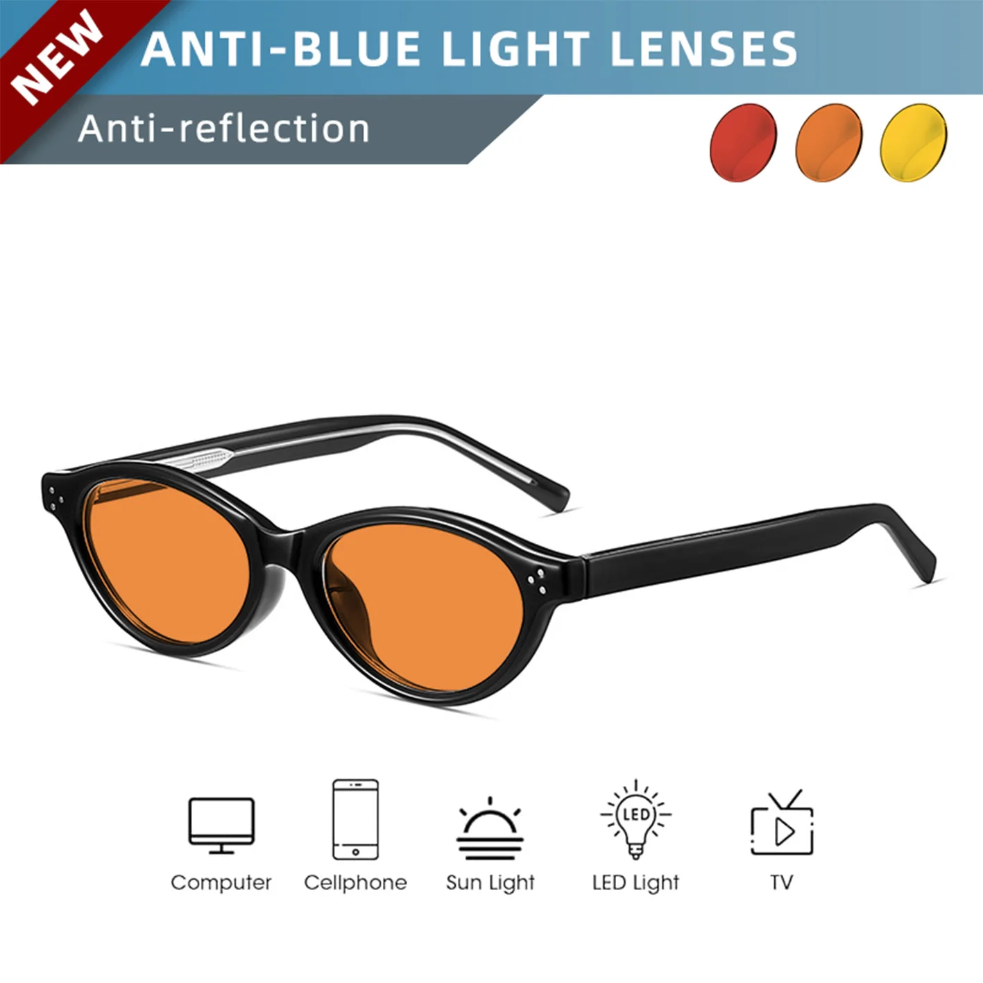 OKH Biohacking Glasses Melatonin Glasses Red Yellow Lens Circadian Eyewear Reduce Gaming Discomfort Enhance Night Deep Sleep