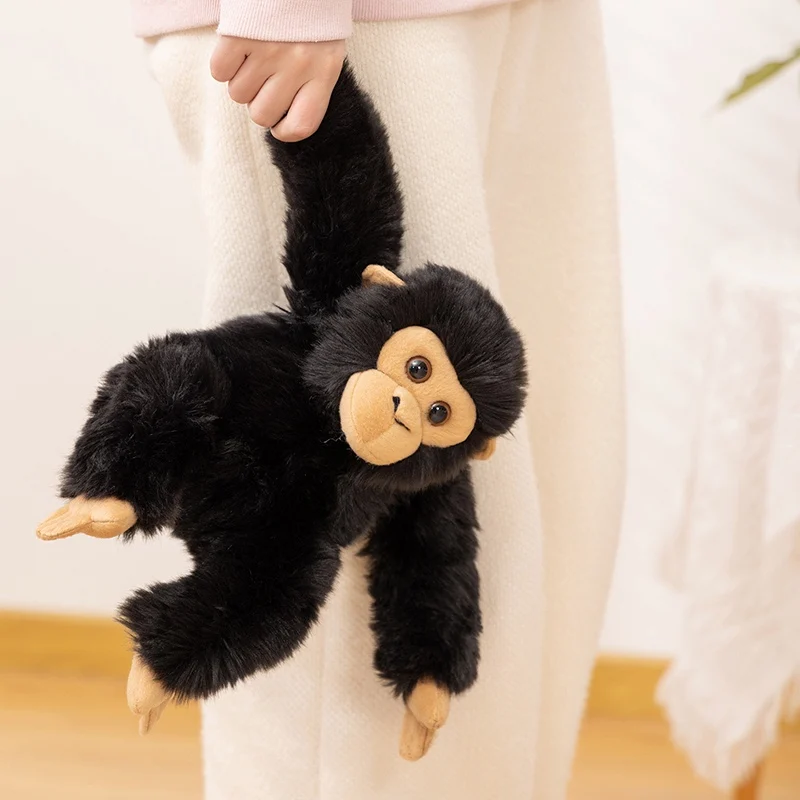 Jolie poupée en peluche gorille réaliste, mère et bébé, singe à longs bras, jouet en peluche animal, décoration de maison, cadeau pour enfants