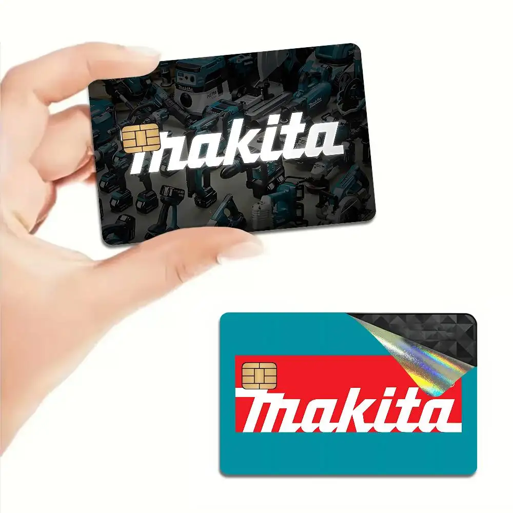 M-Makitas Tool Logo Fashion Matte Gold Silver Black Matte Film Skin Sticker Tape for Bank Credit Debit Card
