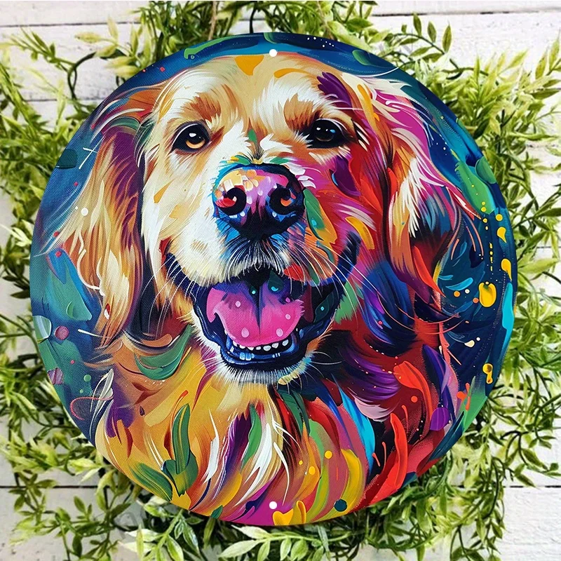 Golden Retriever Portrait Aluminum Wall Sign, UV and Scratch Resistant, Outdoor and Indoor Decoration, Wall Art, Home Decor