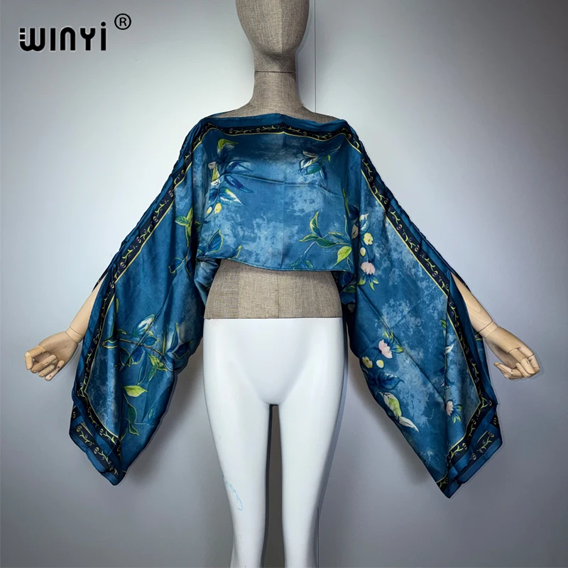 WINYI beach cover up Women's Elegant Printed Summer Boho Blouse Casual Streetwear Leisure African Lady Top for Daily Wear