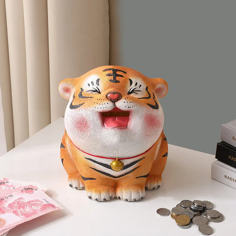 Cartoon Tiger Money Boxes Kawaii Gift Storage Saving Lucky Creative Design Aesthetic Piggy Bank Unique Spaarpot Home Products