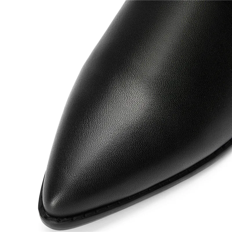 Fashion Casual European American Women\'s Over Knee Long Boots Pointed Sexy Elegant Genuine Leather Knight Boots Envío Gratis
