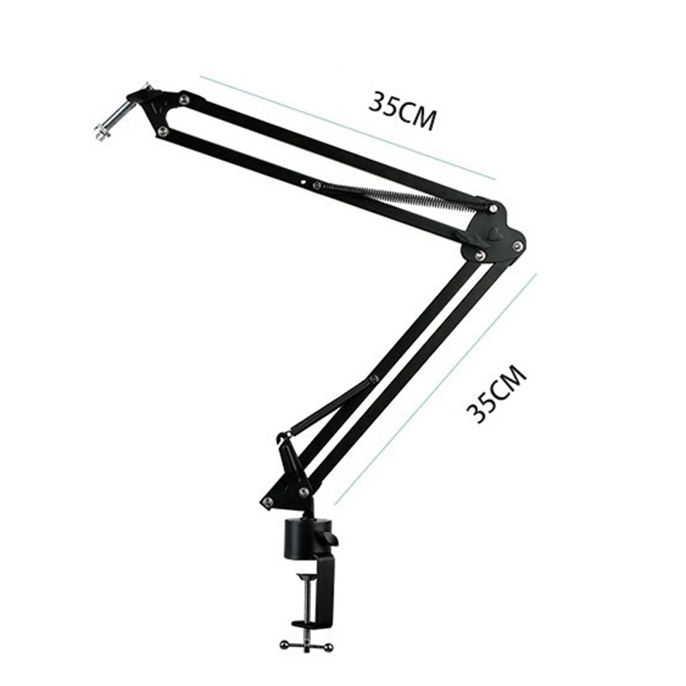 360 Degree Heavy Duty Microphone Holder Suspension Boom Scissor Long Arm Stand Support for Voice Recording