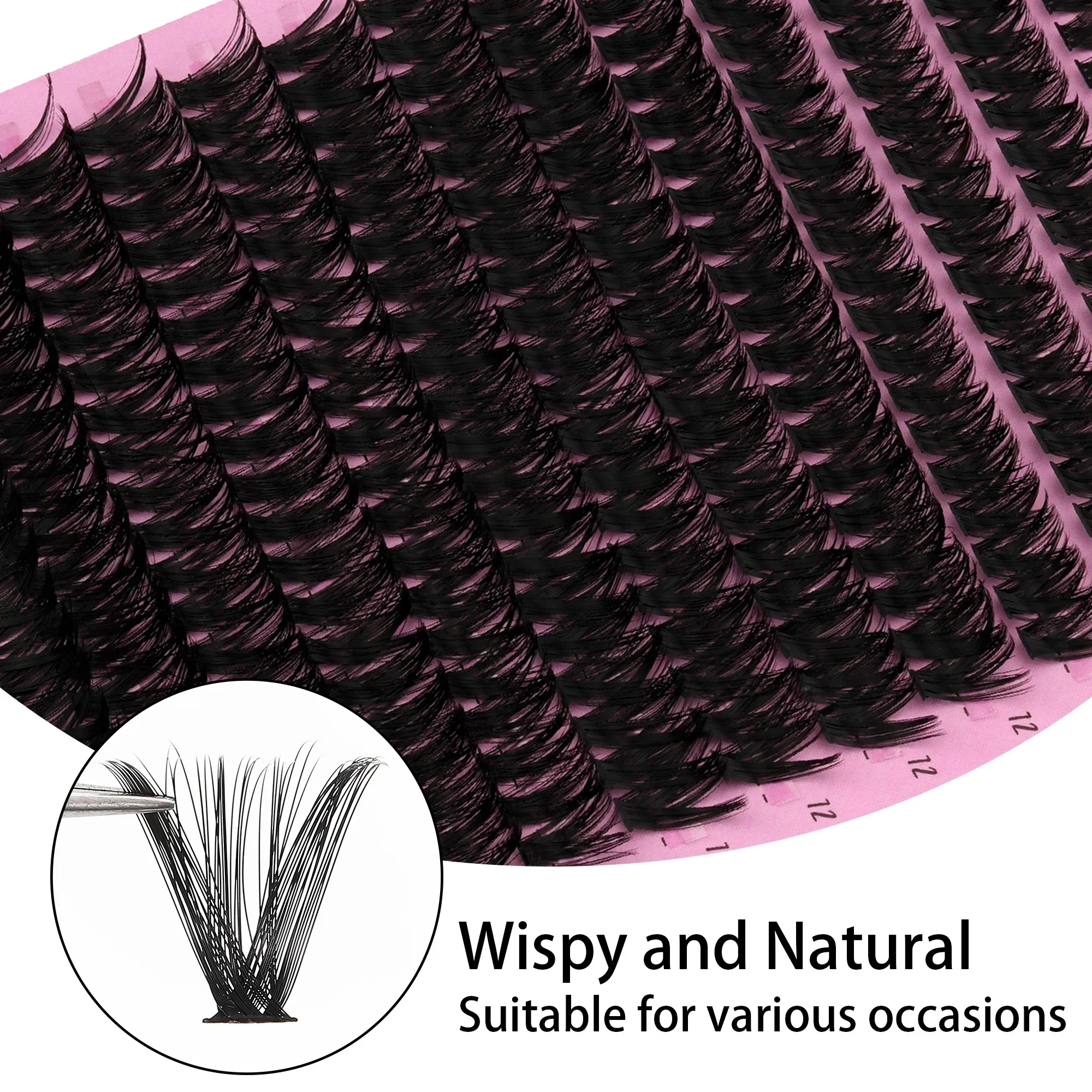 Russian Volume Cluster Lashes  - огляд і ціна Eyelash Extension Russian