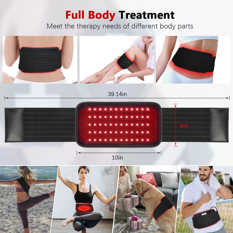 LED Red Light Therapy Band 660nm and 850nm Near-infrared Light Therapy Is Used To Relax Muscles and Improve Blood Circulation