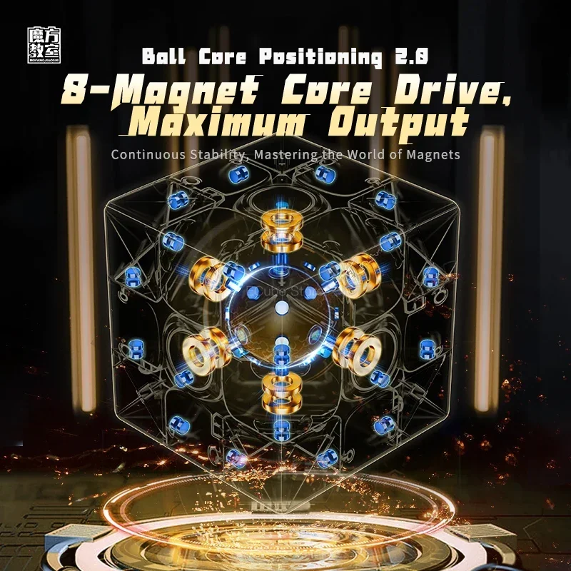 [ECube] MoYu RS3M V5 3x3x3 Cubo mágico magnético núcleo de bola Cubo profesional Velocidad mágica 3x3 Cubo RS3M Moyu Cubing rompecabezas Juguetes