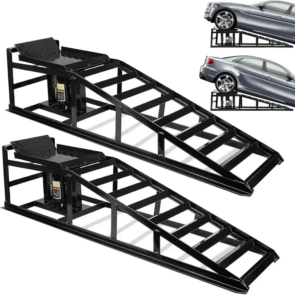 

2-Pack Heavy-Duty 5-Ton 11000lbs Adjustable Steel Car Lift for Vehicle Maintenance and Repair
