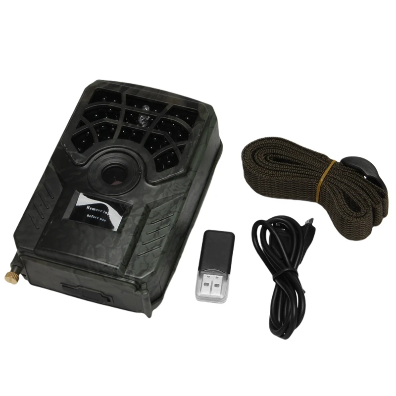 ●PR300C Hunting Camera 12MP 120 Degrees Sensor Wide Angle Infrared Night Vision Wildlife Trail Thermal Imager Video Cam