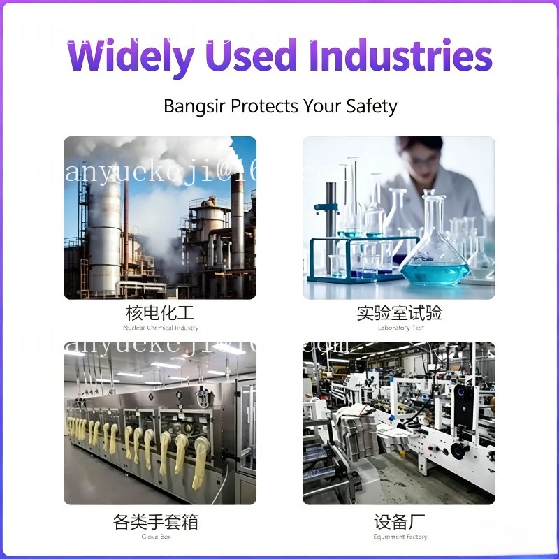 Extra-Long Heavy-Duty Latex Gloves 2.0mm, Acid & Alkali Resistant for Anaerobic & Vacuum Chamber