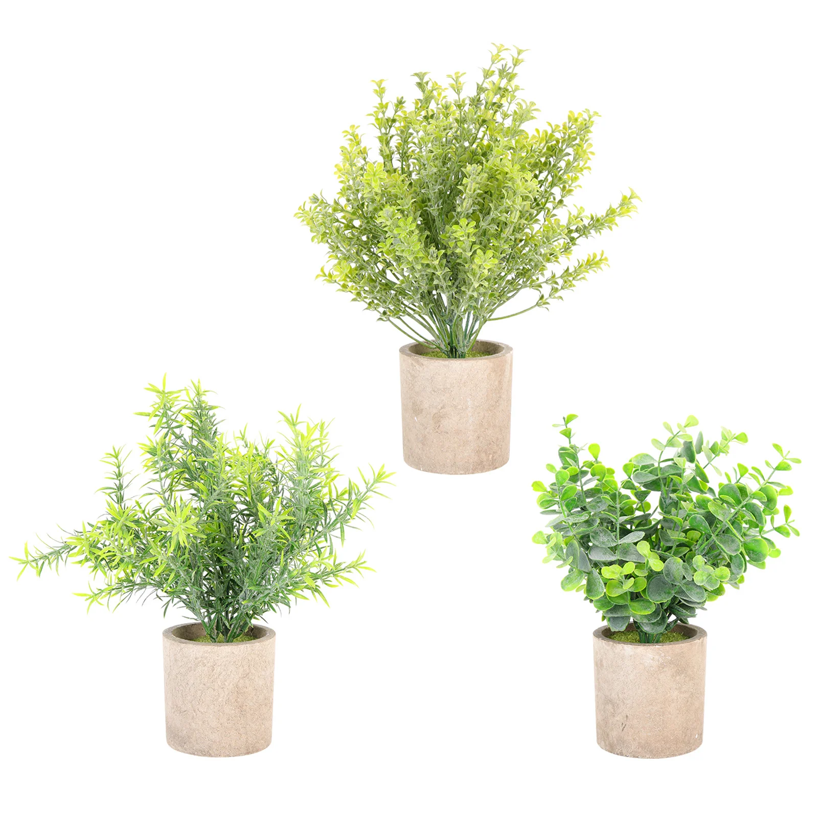 

3Pcs Realistic Eucalyptus Bonsai Fake Plants Desktop Potted Plant Decor Home Office Ornament Fake Plants Decorative Bonsai