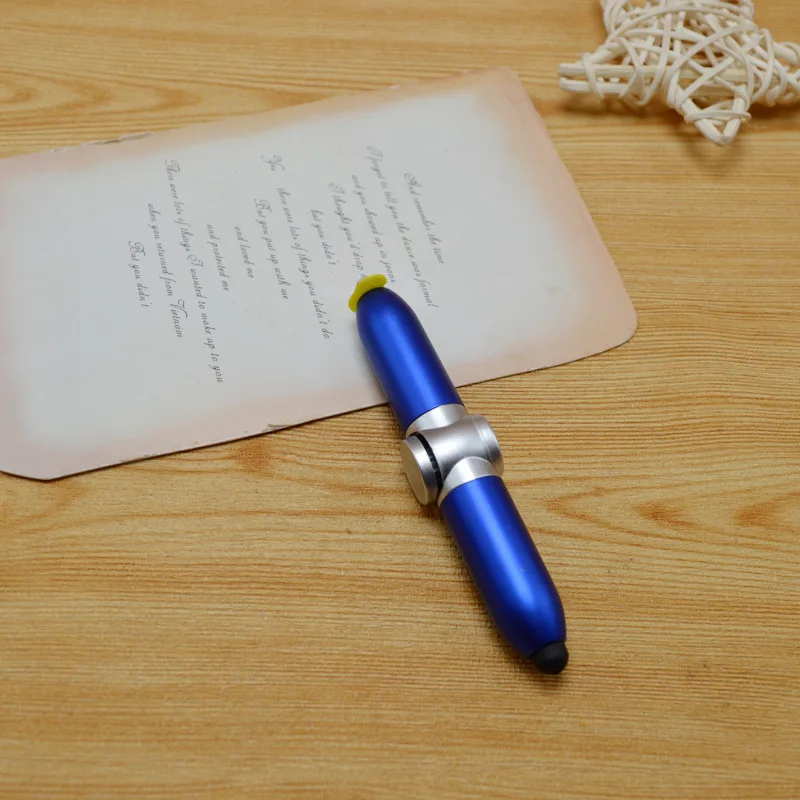 Creative Luminous Fingertip Gyroscope Spinning Lighting Pen Ballpoint Pen Stylus Multifunctional Boring Decompression Pen