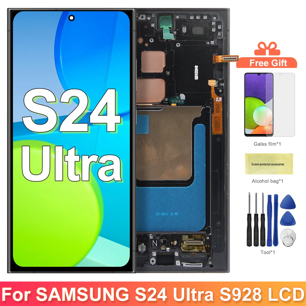 AMOLED Für Samsung Galaxy S24 Ultra LCD S928B S928N Display Touchscreen Digitizer mit fingerabdruck