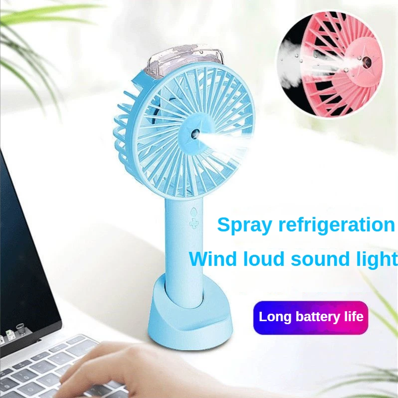 

2024 New Handheld Rechargeable Spray Water Replenishing USB Desk Fan Best Selling New Humidifier Convenient Mini Handheld Fans