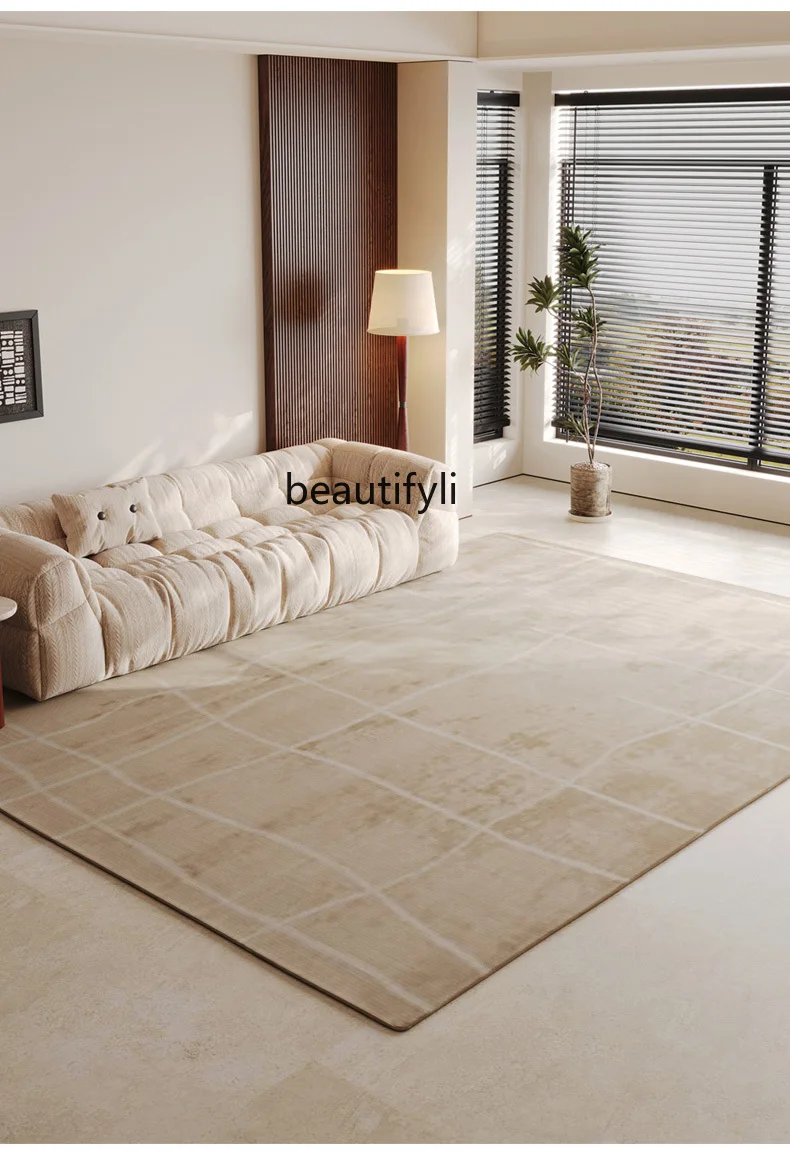 Waterproof glue-free carpet living room light luxury high-end floor mat modern dirt-resistant bedroom blanket