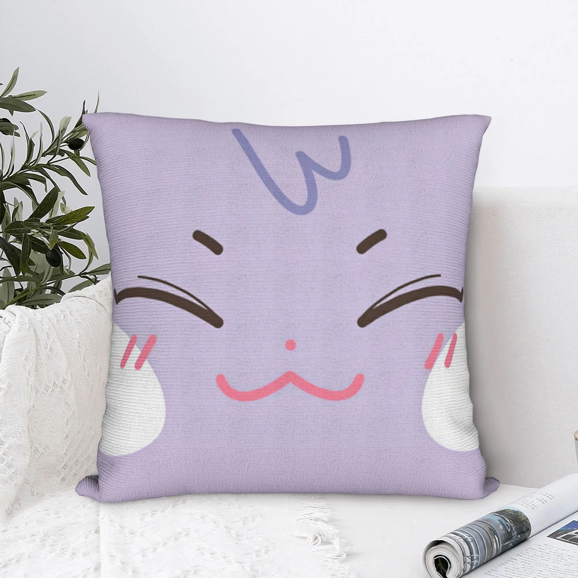 Pillow Case Aniteez Face Design  Pillow Cover For Wedding Party Home Decor Kawaii Pillowcases