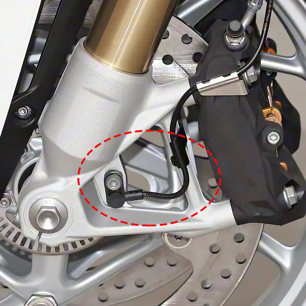 Para BMW S1000RR R1200RT R1200GS R1250GS ADV R Nine T G310 C400 M1000XR velocidad de la rueda de motocicleta ABS Sensor de señal accesorios de cable