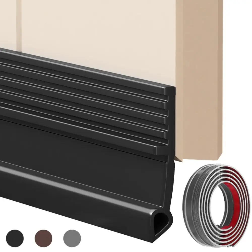 Noise Reduction Door Draft Stopper Self-adhesive PVC Door Bottom Sealing Strip Insect Prevention Thickened Draught Excluder