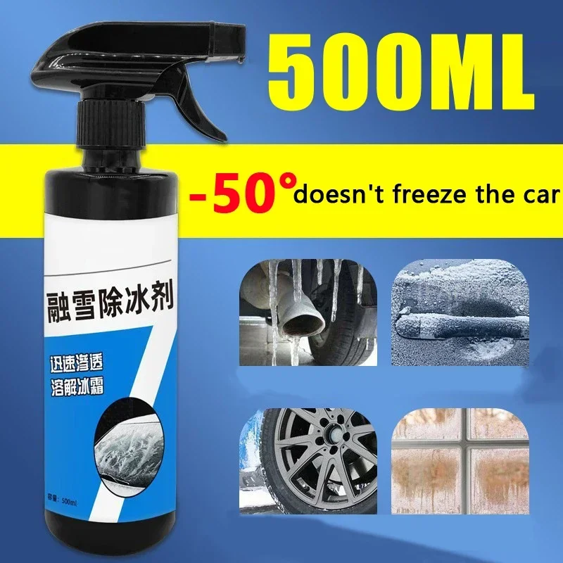 500ml Car Windshield Deicer Defroster Remover Spray Car Window Specific Ice Melting Agent Snow Ice Defrosting Anti-snow Agent