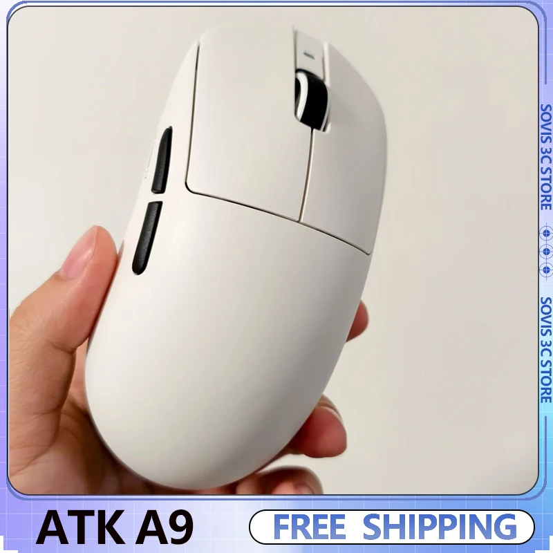

Беспроводная мышь ATK Dragonfly A9 серии PAW3950 Tri Mode Nordic52840 8K 53g, легкая игровая мышь для ноутбука, геймера, ПК, подарок