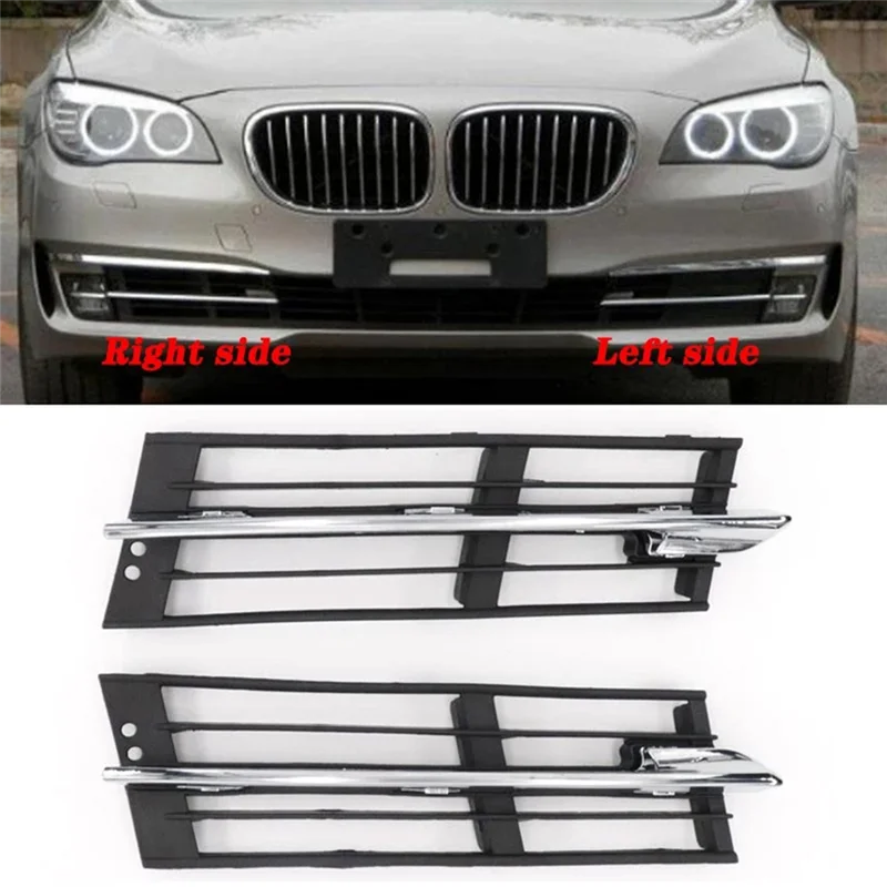 51117295276 Car Front Right Lower Bumper Grilles Fog Light Cover Vent for-BMW 7 Series F01/F02 2011 2012 2013 2014 2015