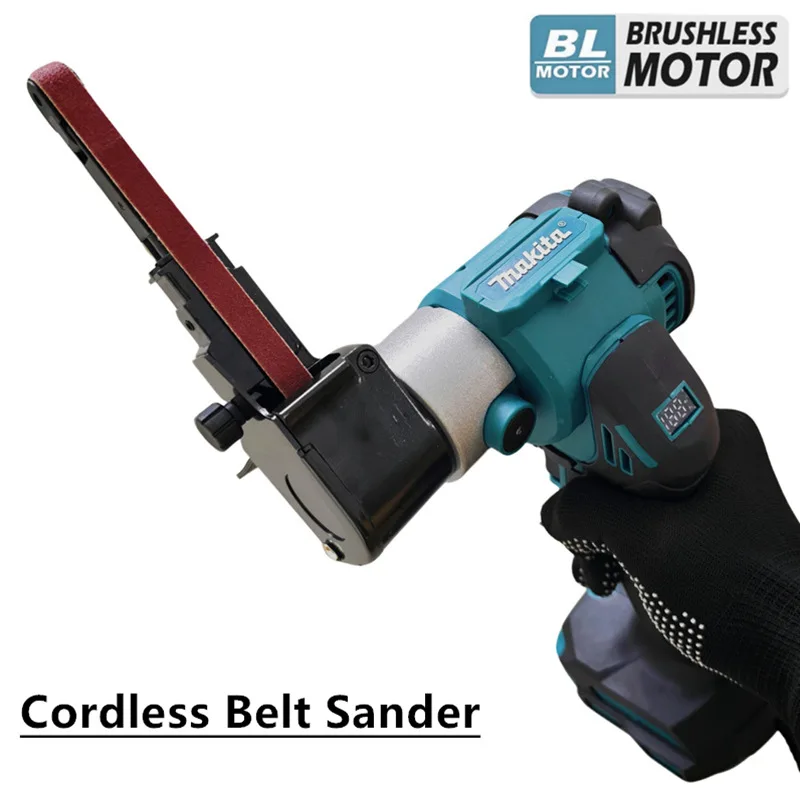 

For Makita 18V Battery Brushless Electric Mini Belt Sander Cordless Belt Sander Polisher For Wood Metal Work Power Tools