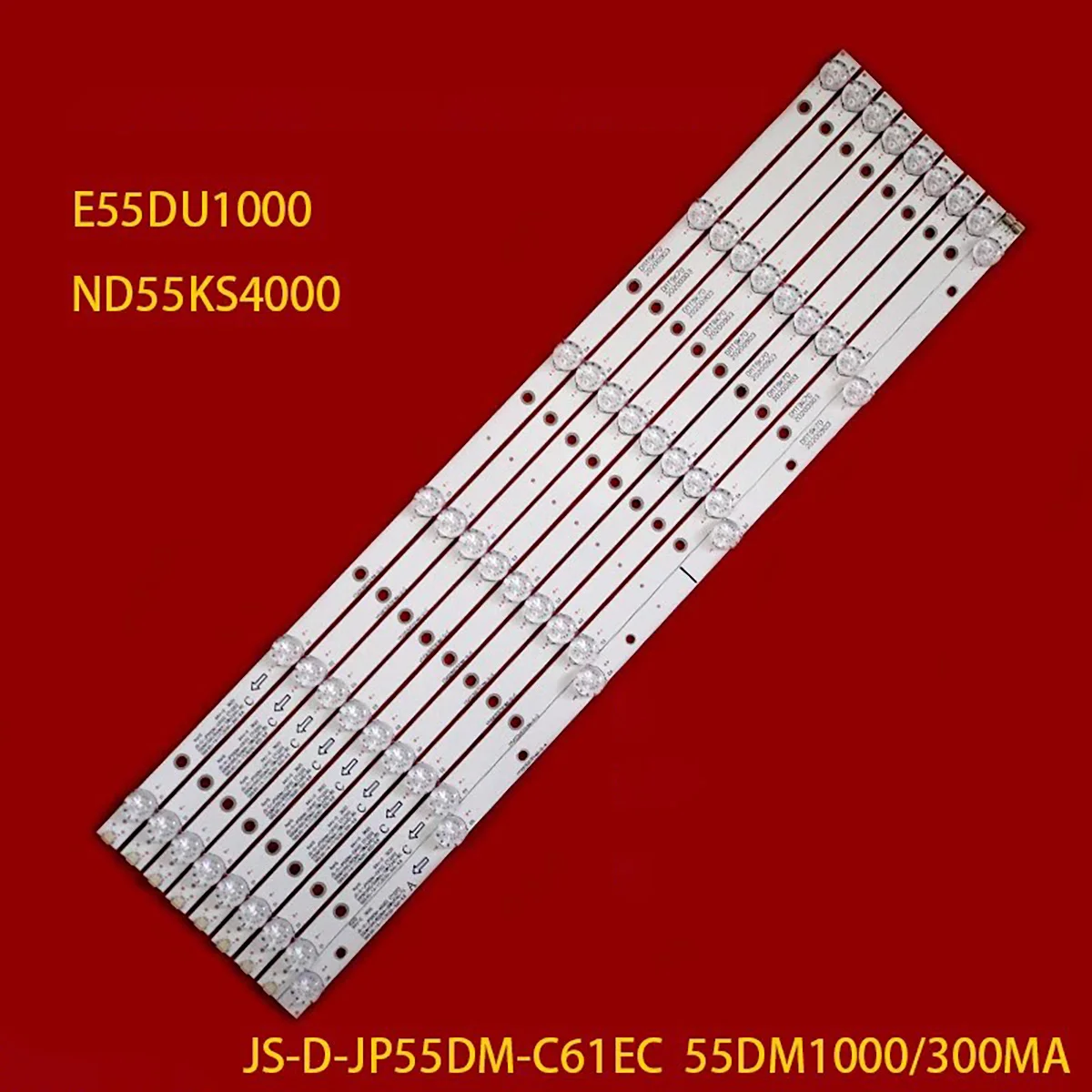 

New 9Pcs/Set LED Backlight Strips 55DM1000 TV JS-D-JP55DM-A62EC 55DM1000/600MA-2BIN JS-D-JP55DM-C61EC 55DM1000/300MA-ABIN/FHD