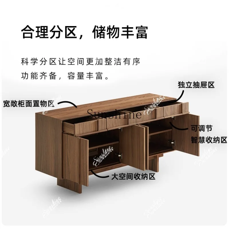 Solid wood storage, living room storage, entrance decoration, floor-to-ceiling wall side cabinet  TF