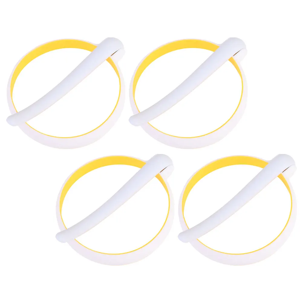 

4pcs Silicone Nonstick Reusable Omelette Handle Design Kitchen Cooking Rings Breakfast Egg Food Grade Egg Rings