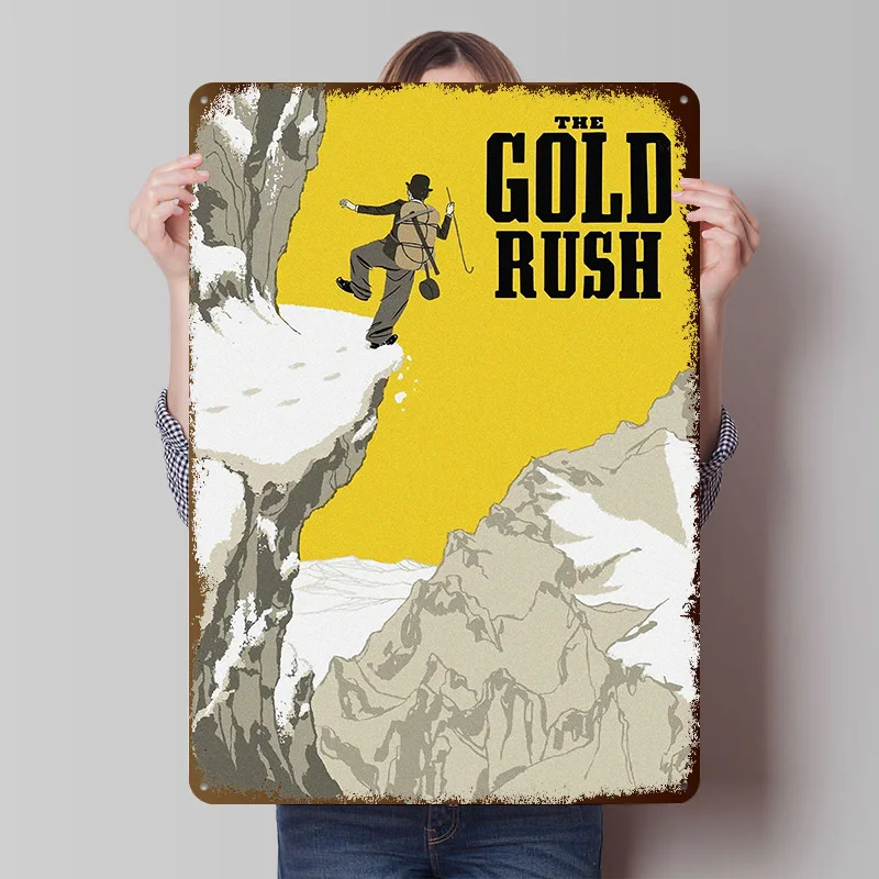 The Gold Rush Tinplate Poster Customized Wall Art Vintage Metal Signs Retro Plates for Decoration Bedroom Office Decor Room Home